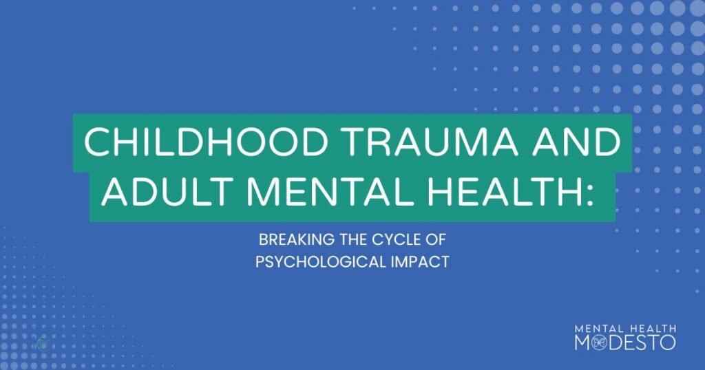 Childhood trauma and adult mental health concept showing psychological impact and healing awareness